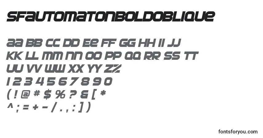 SfAutomatonBoldOblique-fontti – aakkoset, numerot, erikoismerkit