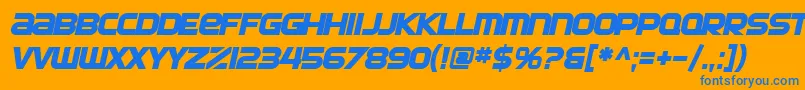 fuente SfAutomatonBoldOblique – Fuentes Azules Sobre Fondo Naranja
