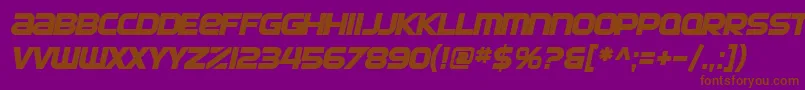 SfAutomatonBoldOblique Font – Brown Fonts on Purple Background
