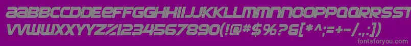 フォントSfAutomatonBoldOblique – 紫の背景に灰色の文字