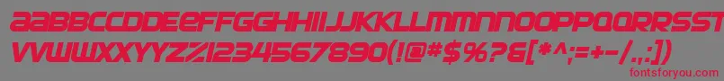SfAutomatonBoldOblique Font – Red Fonts on Gray Background