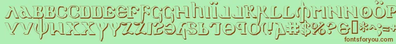 Holyv2s Font – Brown Fonts on Green Background