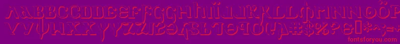Holyv2s Font – Red Fonts on Purple Background