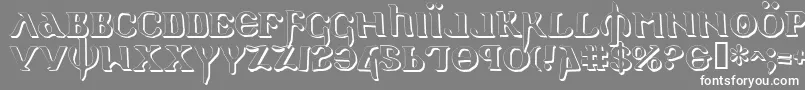 Holyv2s-Schriftart – Weiße Schriften auf grauem Hintergrund