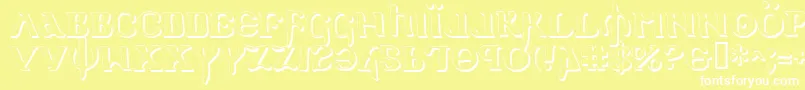 Holyv2s Font – White Fonts on Yellow Background