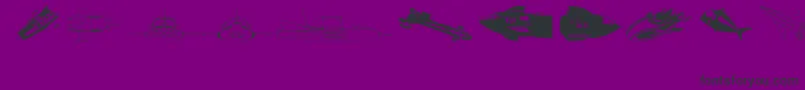Fonte AndersonDings2V2 – fontes pretas em um fundo violeta