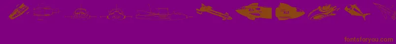 fuente AndersonDings2V2 – Fuentes Marrones Sobre Fondo Morado