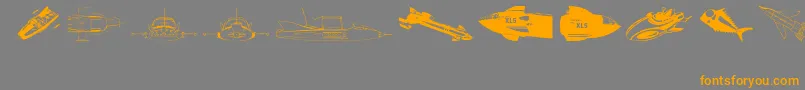 フォントAndersonDings2V2 – オレンジの文字は灰色の背景にあります。