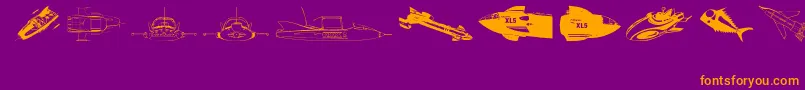 Шрифт AndersonDings2V2 – оранжевые шрифты на фиолетовом фоне