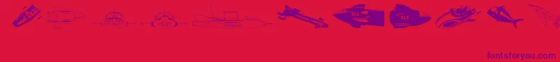 AndersonDings2V2 Font – Purple Fonts on Red Background
