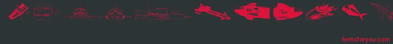 AndersonDings2V2 Font – Red Fonts on Black Background