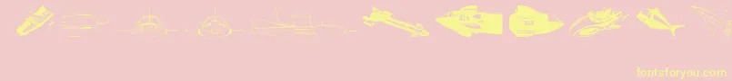 Fonte AndersonDings2V2 – fontes amarelas em um fundo rosa