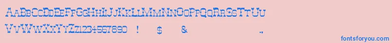 フォントGhostOfTheWildWest – ピンクの背景に青い文字