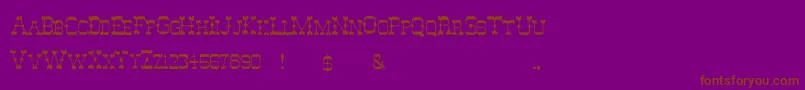 Police GhostOfTheWildWest – polices brunes sur fond violet