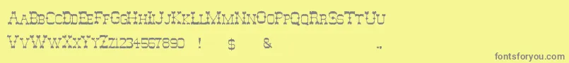 GhostOfTheWildWest Font – Gray Fonts on Yellow Background