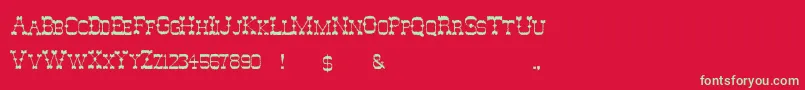 GhostOfTheWildWest Font – Green Fonts on Red Background