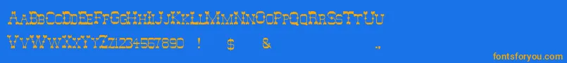 GhostOfTheWildWest Font – Orange Fonts on Blue Background