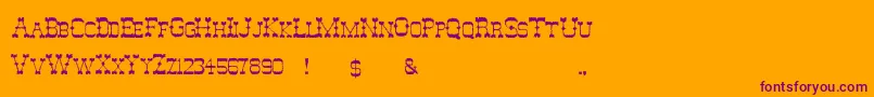 GhostOfTheWildWest Font – Purple Fonts on Orange Background