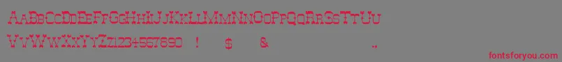 GhostOfTheWildWest Font – Red Fonts on Gray Background