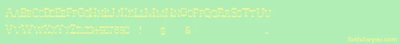 GhostOfTheWildWest Font – Yellow Fonts on Green Background