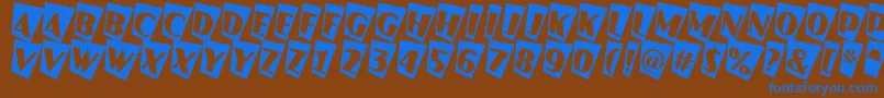 JaspercmtwRegular Font – Blue Fonts on Brown Background