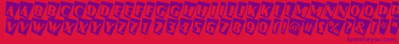 JaspercmtwRegular Font – Purple Fonts on Red Background