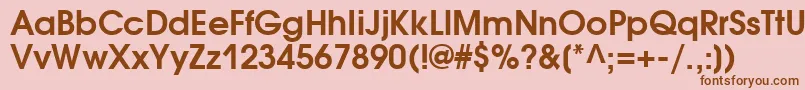 AvantgardecttBold Font – Brown Fonts on Pink Background