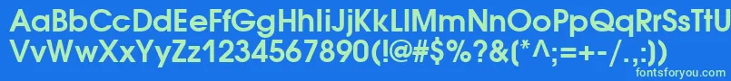 AvantgardecttBold Font – Green Fonts on Blue Background