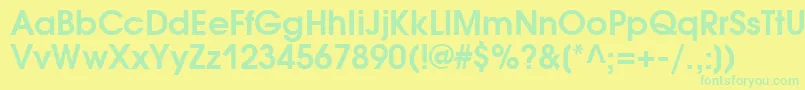 AvantgardecttBold Font – Green Fonts on Yellow Background