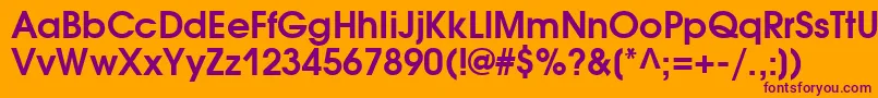 AvantgardecttBold Font – Purple Fonts on Orange Background