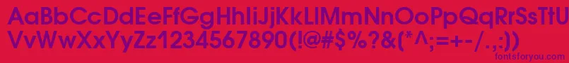AvantgardecttBold Font – Purple Fonts on Red Background