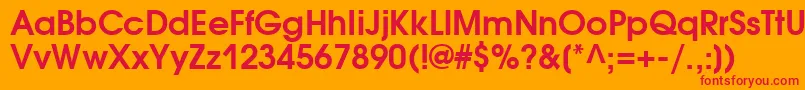 AvantgardecttBold Font – Red Fonts on Orange Background