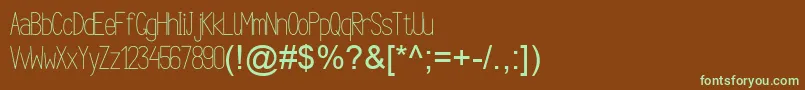 ArgocksazViper78РћР±С‹С‡РЅС‹Р№ Font – Green Fonts on Brown Background