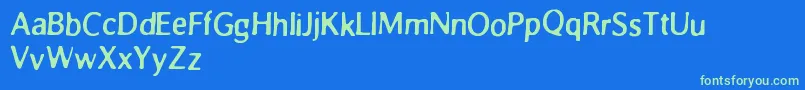 Blur Font – Green Fonts on Blue Background