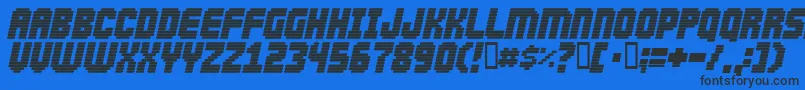 Abduction2000 Font – Black Fonts on Blue Background