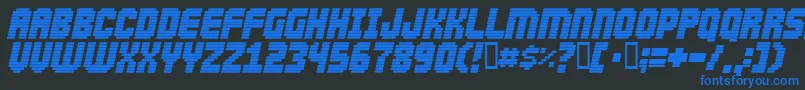 Abduction2000 Font – Blue Fonts on Black Background