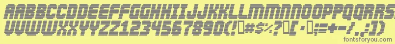 Abduction2000 Font – Gray Fonts on Yellow Background