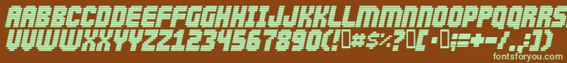 Abduction2000 Font – Green Fonts on Brown Background