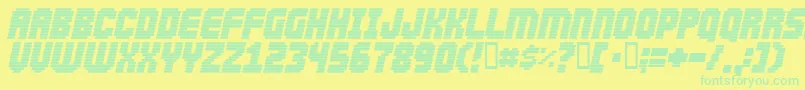 Abduction2000 Font – Green Fonts on Yellow Background