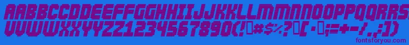 Abduction2000 Font – Purple Fonts on Blue Background