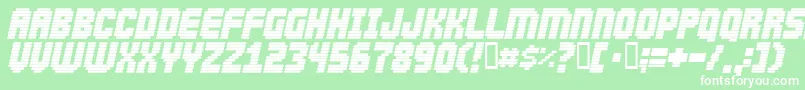 Abduction2000 Font – White Fonts on Green Background