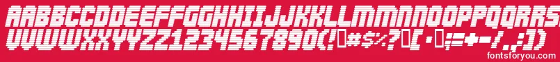 Abduction2000 Font – White Fonts on Red Background