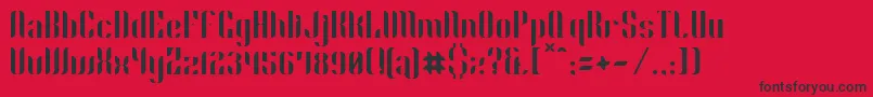 Phyllon-fontti – mustat fontit punaisella taustalla