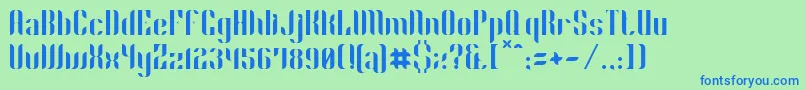 Phyllon-fontti – siniset fontit vihreällä taustalla