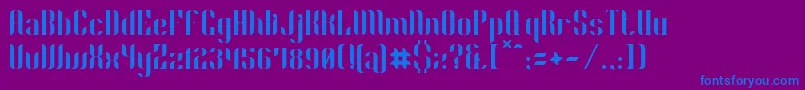 Phyllon-fontti – siniset fontit violetilla taustalla