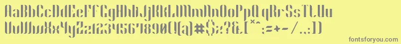 フォントPhyllon – 黄色の背景に灰色の文字