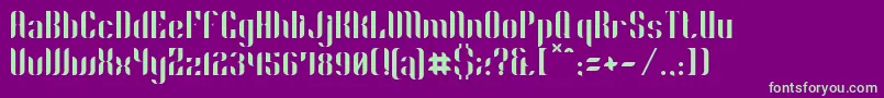 Phyllon-Schriftart – Grüne Schriften auf violettem Hintergrund