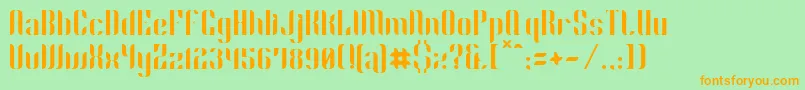 Phyllon Font – Orange Fonts on Green Background