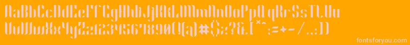 Phyllon Font – Pink Fonts on Orange Background
