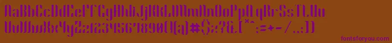Phyllon-Schriftart – Violette Schriften auf braunem Hintergrund